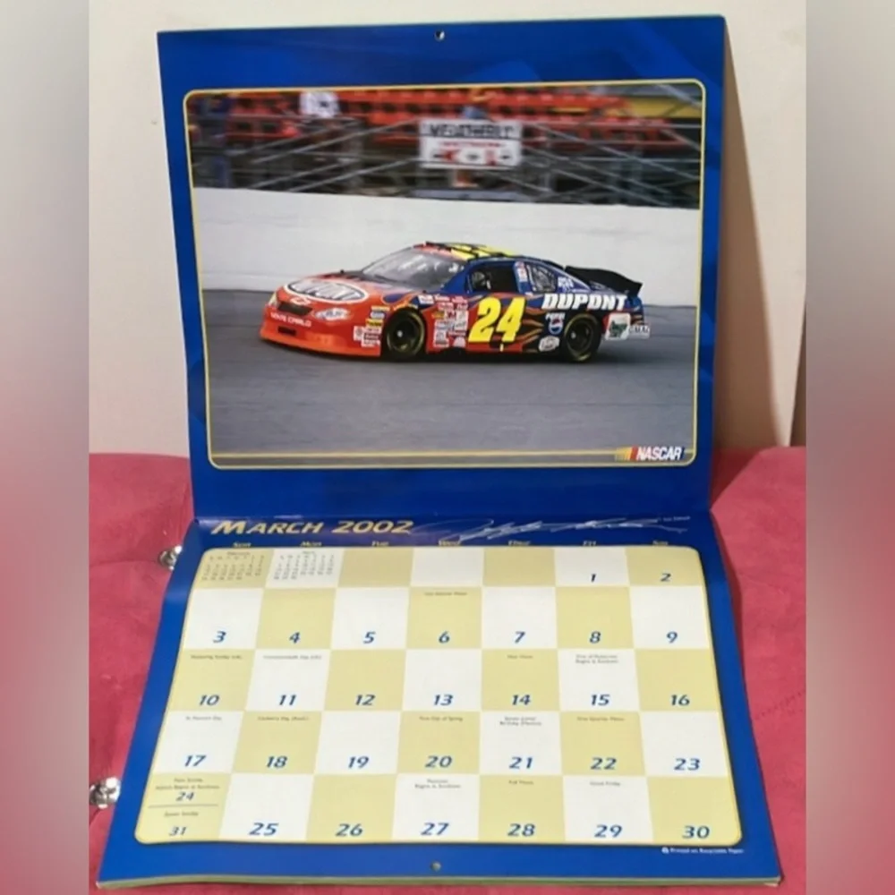 Jeff Gordon NASCAR #24 Vintage collector’s 3 pc. bundle including 2002 Calendar